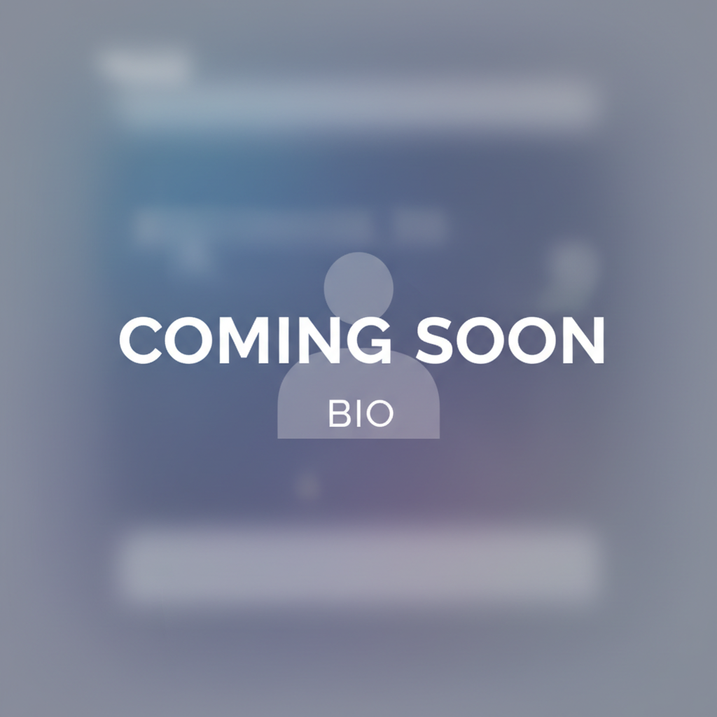 coming soon text placeholder image for a bio section